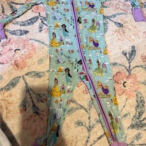 Little Sleepies Blue and Purple Footies One Piece